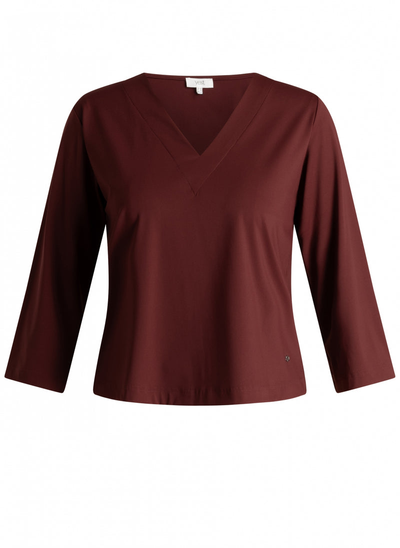 Blouses lange mouw bordeaux yest curve