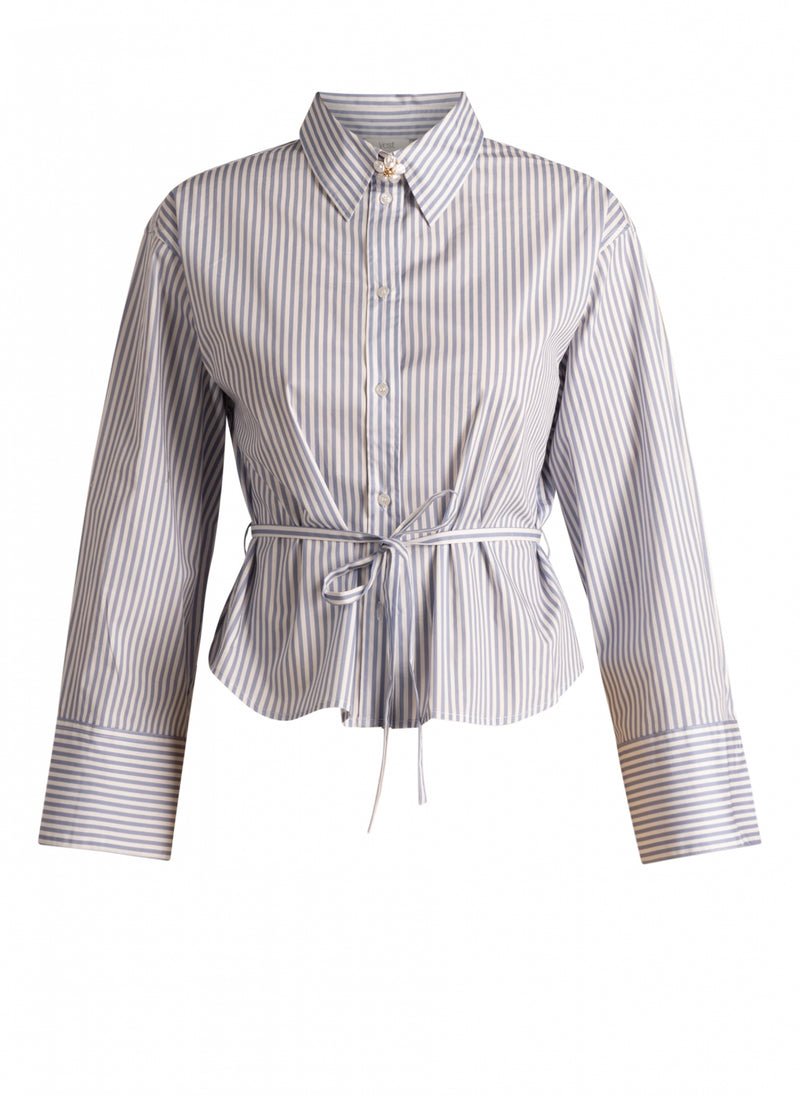 Blouses lange mouw blauw yest curve