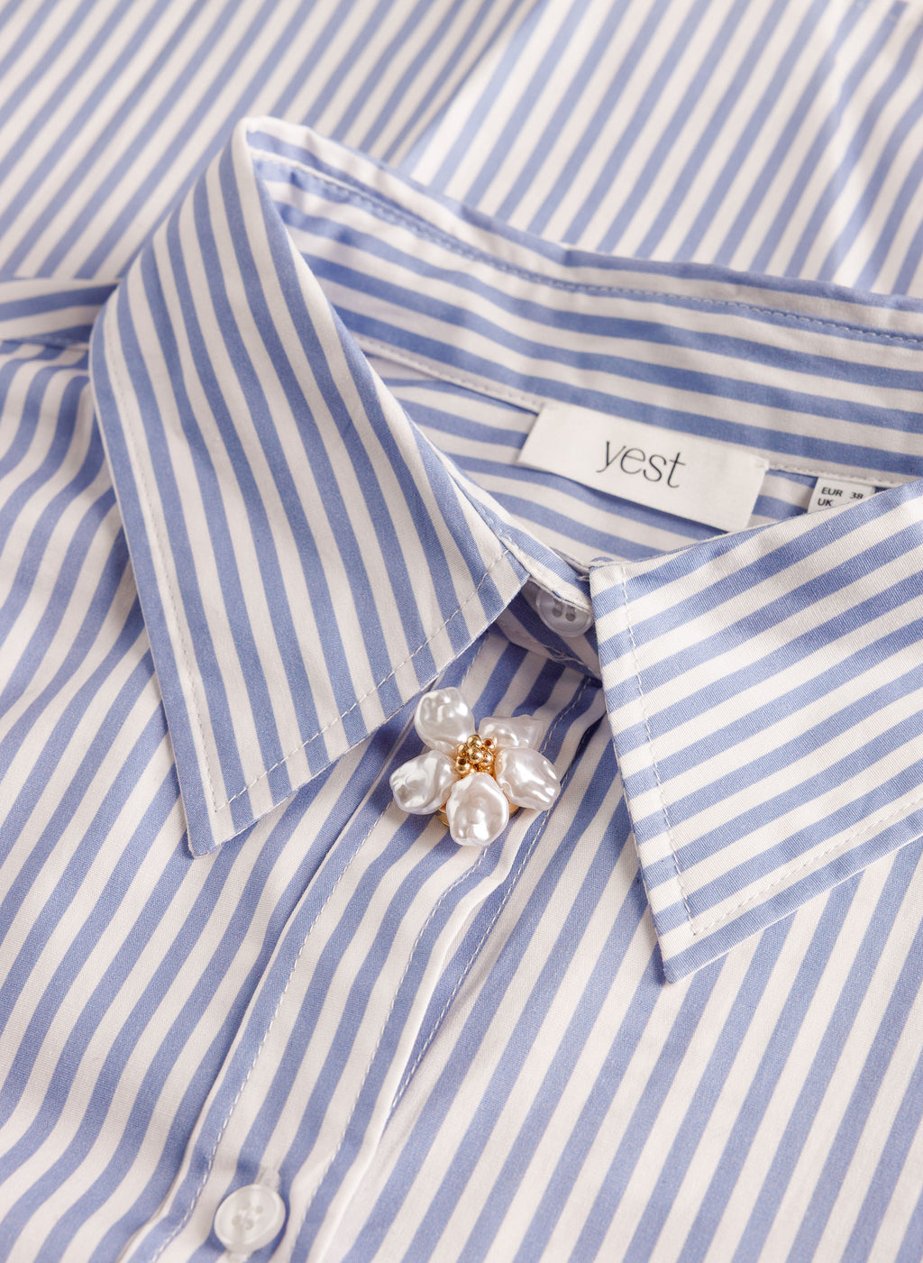Blouses lange mouw blauw yest curve