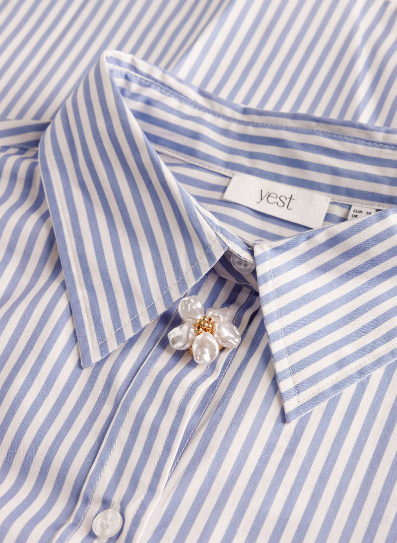 Blouses lange mouw blauw yest curve