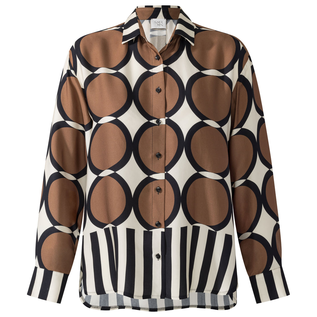 Blouses lange mouw beige Sommermann