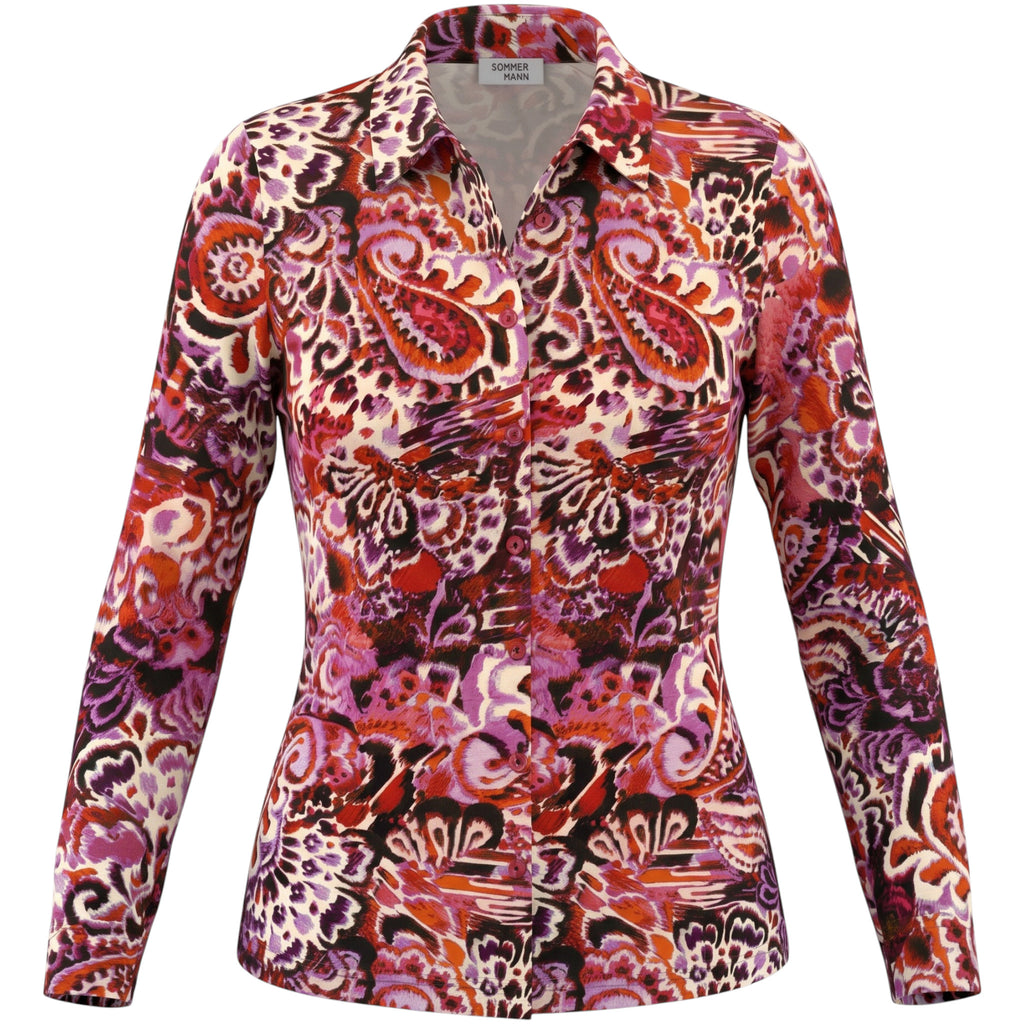 Blouses lange mouw bordeaux Sommermann