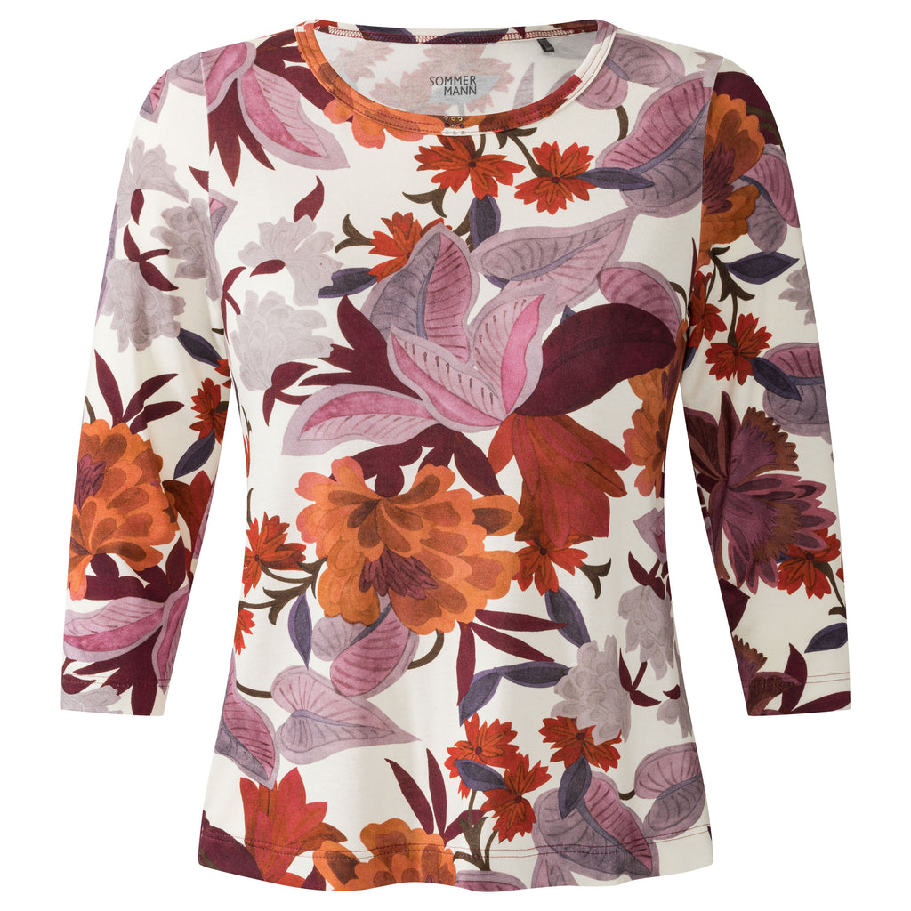T-shirts lange mouw bordeaux Sommermann
