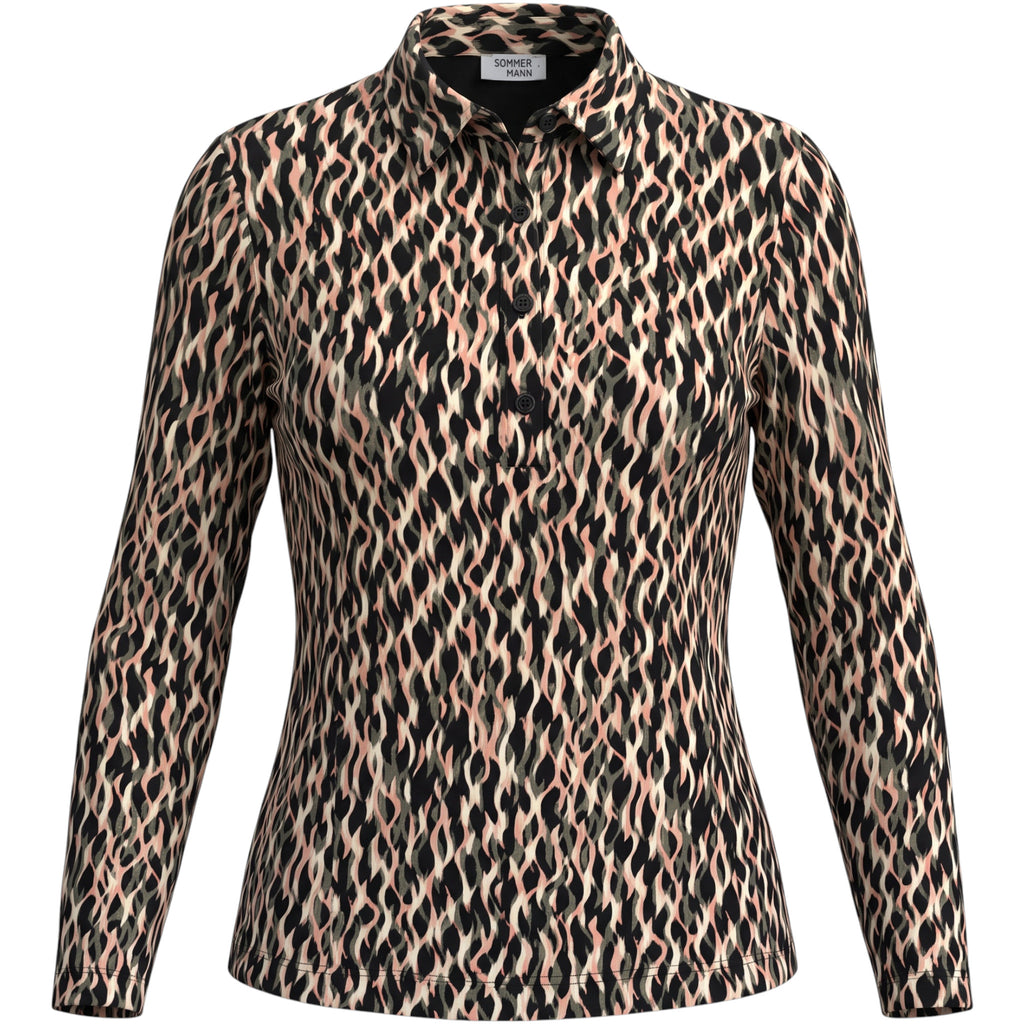 Polo's lange mouw beige Sommermann