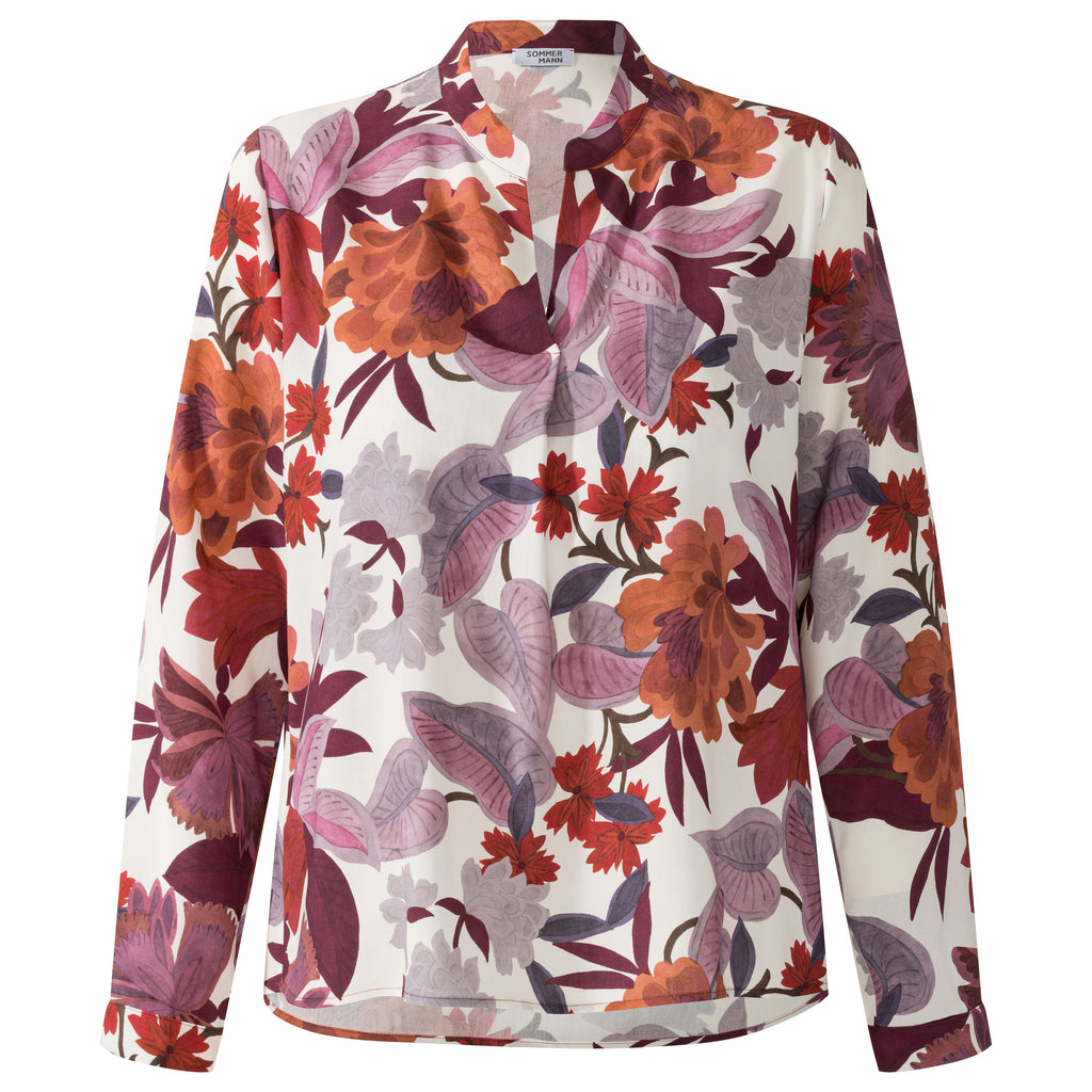 Blouses lange mouw bordeaux Sommermann
