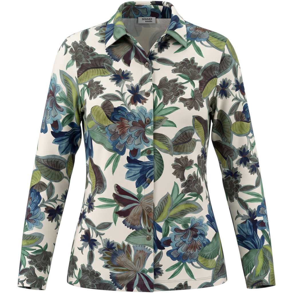 Blouses lange mouw groen Sommermann
