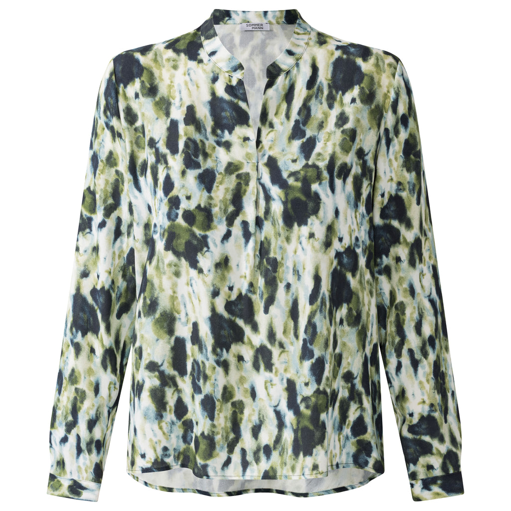 Blouses lange mouw groen Sommermann
