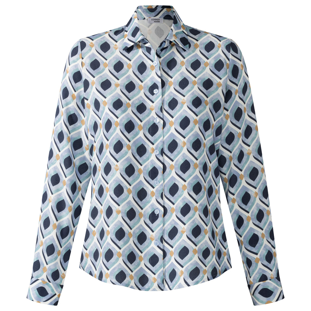 Blouses lange mouw groen Sommermann