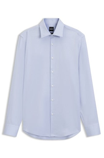 Hemden lange mouw blauw Boss Men Black