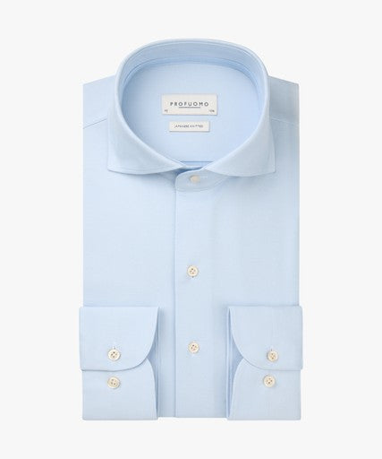 Hemden lange mouw blauw Profuomo