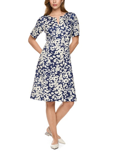 Jurken korte mouw navy Marc Cain