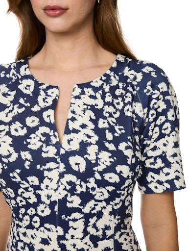 Jurken korte mouw navy Marc Cain