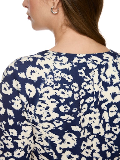Jurken korte mouw navy Marc Cain
