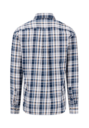 Hemden lange mouw blauw Fynch-Hatton
