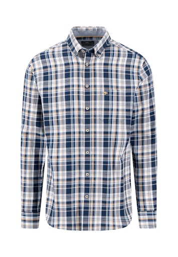 Hemden lange mouw blauw Fynch-Hatton