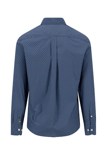 Hemden lange mouw blauw Fynch-Hatton