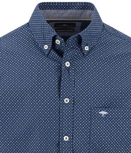 Hemden lange mouw blauw Fynch-Hatton