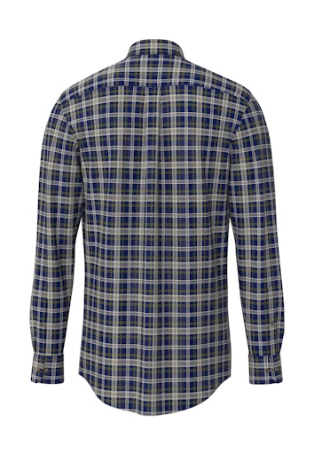Hemden lange mouw blauw Fynch-Hatton