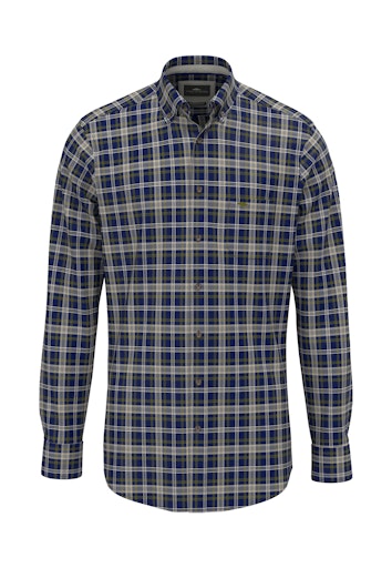 Hemden lange mouw blauw Fynch-Hatton