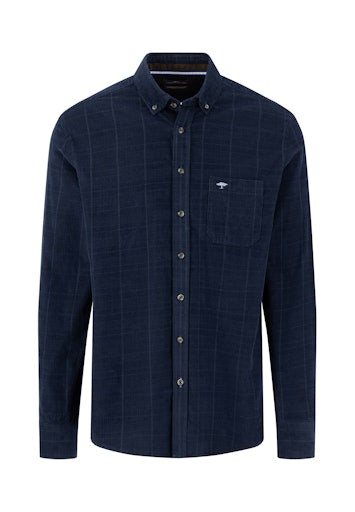 Hemden lange mouw blauw Fynch-Hatton