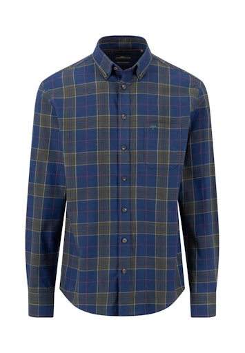 Hemden lange mouw blauw Fynch-Hatton