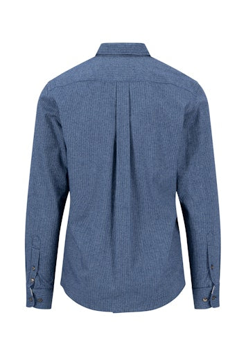 Hemden lange mouw blauw Fynch-Hatton