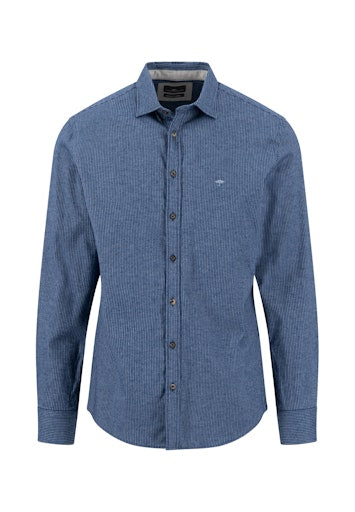 Hemden lange mouw blauw Fynch-Hatton
