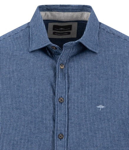 Hemden lange mouw blauw Fynch-Hatton