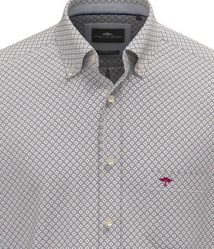 Hemden lange mouw blauw Fynch-Hatton