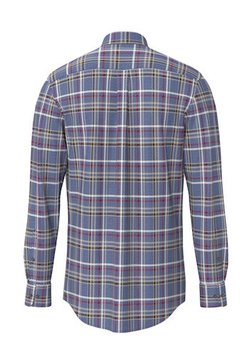 Hemden lange mouw blauw Fynch-Hatton