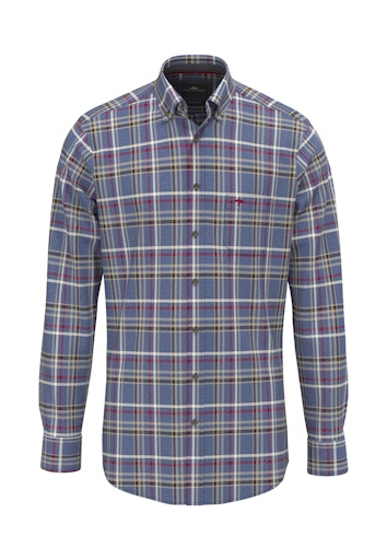 Hemden lange mouw blauw Fynch-Hatton