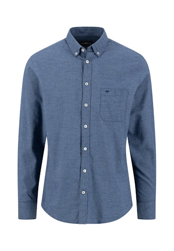 Hemden lange mouw blauw Fynch-Hatton