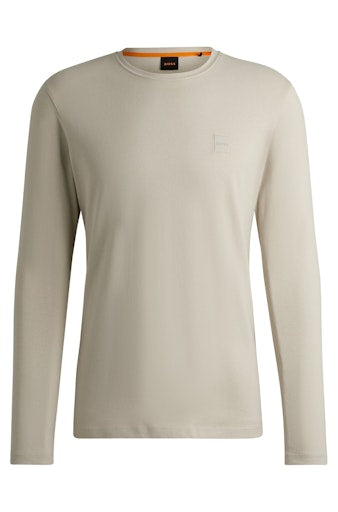 T-shirts lange mouw beige Boss Men Orange