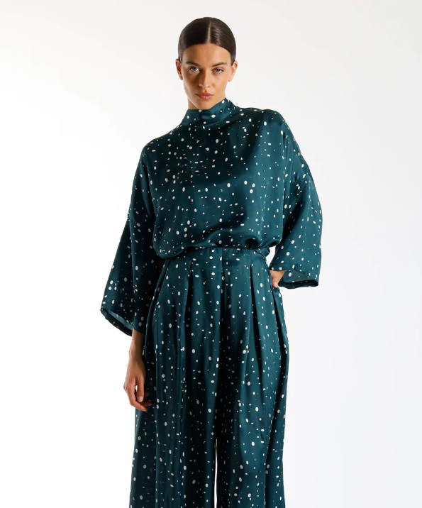 Blouses lange mouw groen Julia June