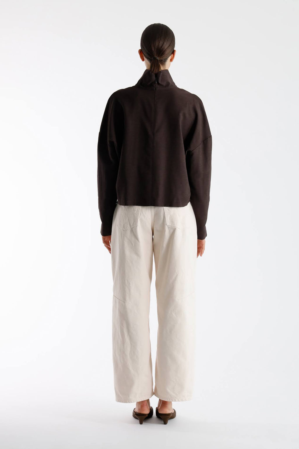 Blouses lange mouw bruin Julia June
