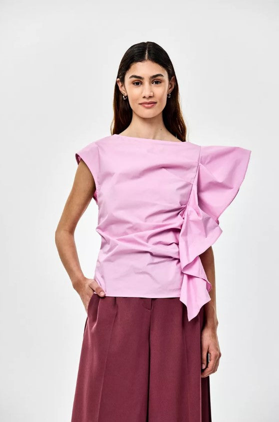 Blouses korte mouw roze CKS