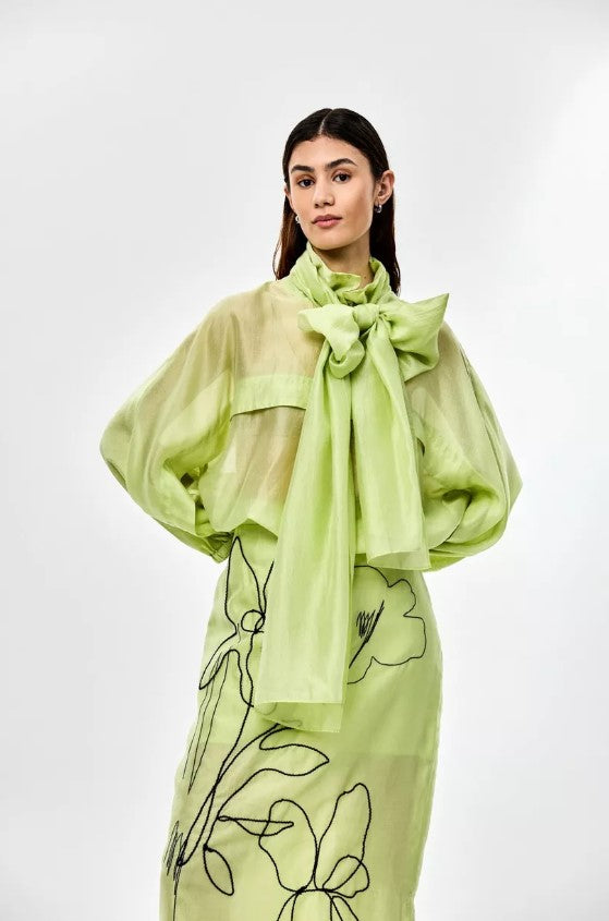 Blouses lange mouw groen CKS