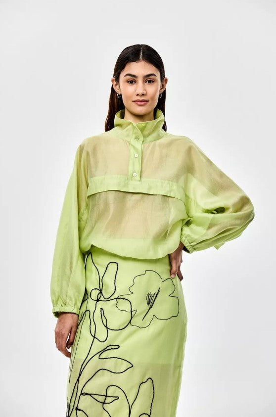 Blouses lange mouw groen CKS