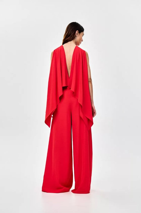 Jumpsuits lange mouw rood CKS