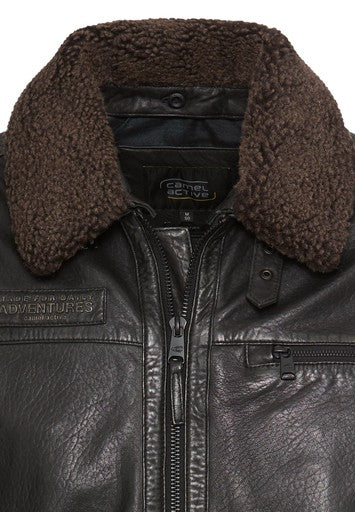 Leren jassen grijs Camel active