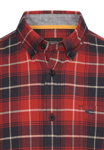 Hemden lange mouw rood Camel active