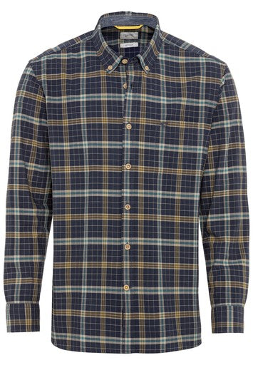 Hemden lange mouw navy Camel active