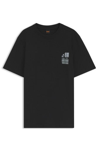 T-shirts korte mouw zwart Boss Men Orange