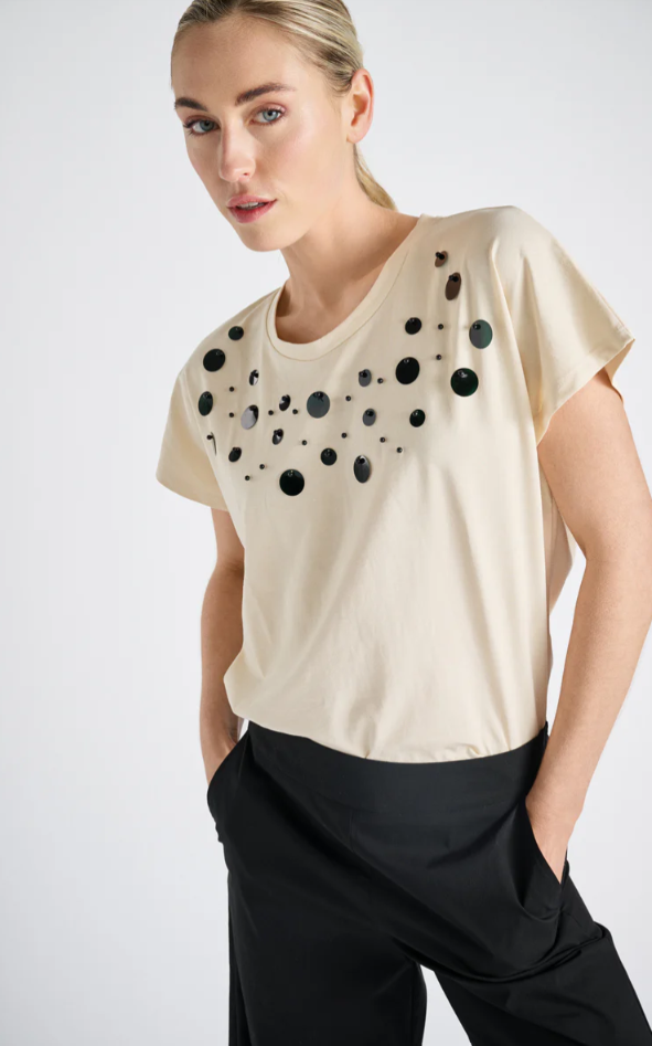 T-shirts korte mouw beige Marie Méro