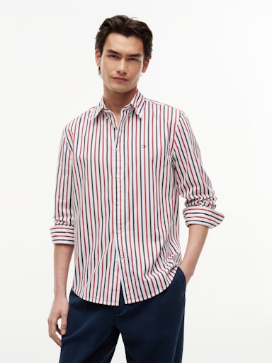 Hemden lange mouw rood Tommy Hilfiger