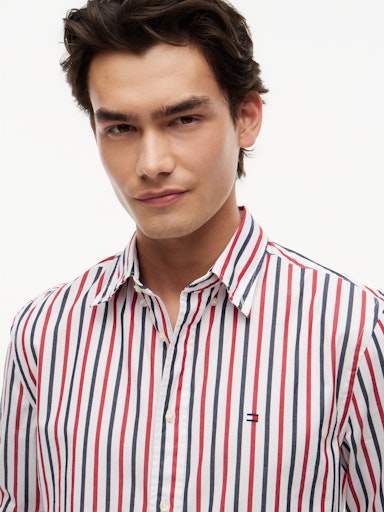 Hemden lange mouw rood Tommy Hilfiger