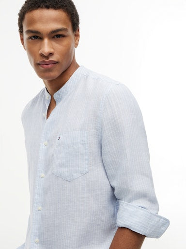 Hemden lange mouw blauw Tommy Hilfiger