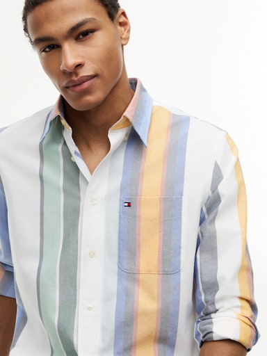 Hemden lange mouw blauw Tommy Hilfiger