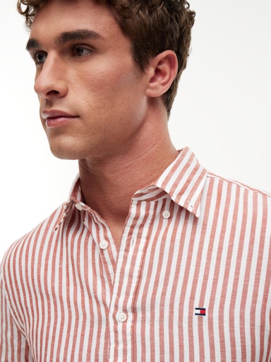 Hemden korte mouw oranje Tommy Hilfiger
