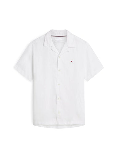 Hemden korte mouw wit Tommy Hilfiger